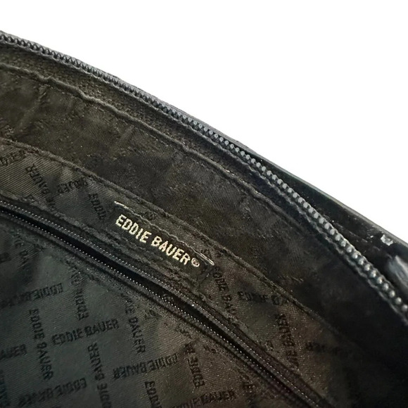 Eddie Bauer 100% Wool Plaid Mini Purse Handbag Leather Trim Small Women's - Picture 7 of 8